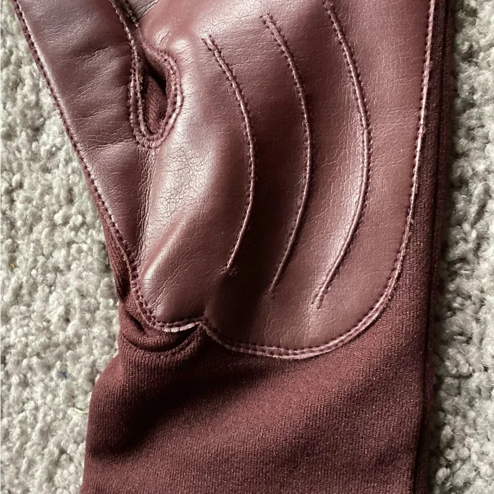 Vintage NOS Womens/Ladies OSFA Driving Gloves Burgundy w Thermal Insulation New! - Picture 10 of 10